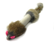 dat darn weasel rabbit fur cat toy